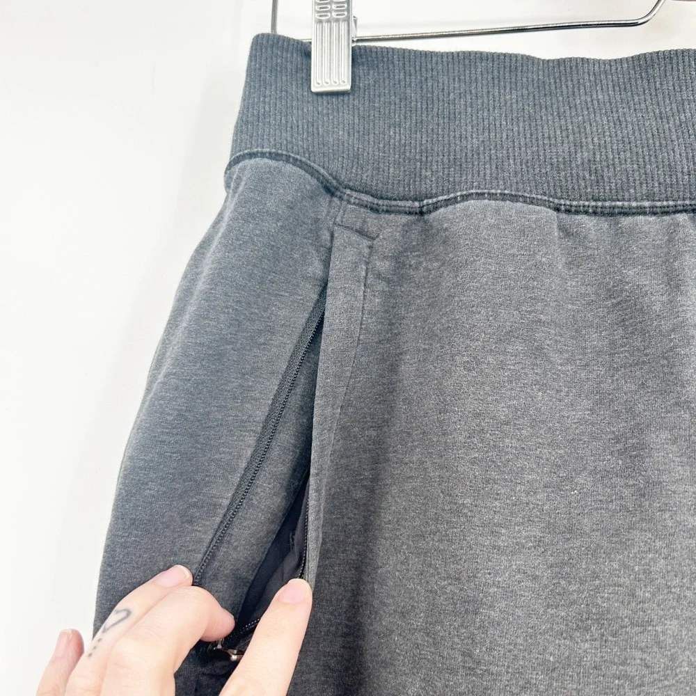 Lululemon Mens Heathered‎ Black Cross Cut Tapered Athleisure Jogger Pants Size S